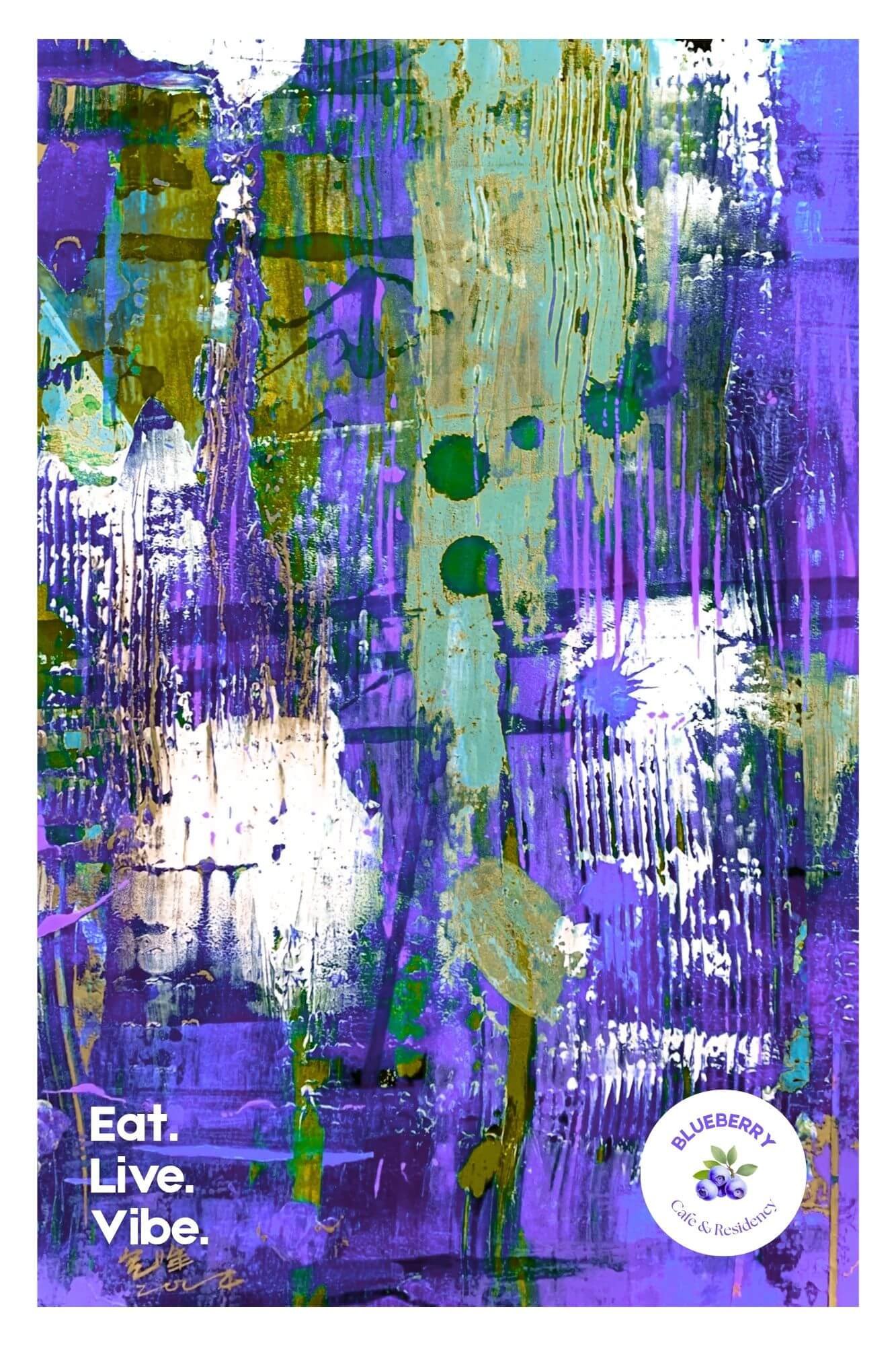 Blueberry interior wallpaper - cultural art
