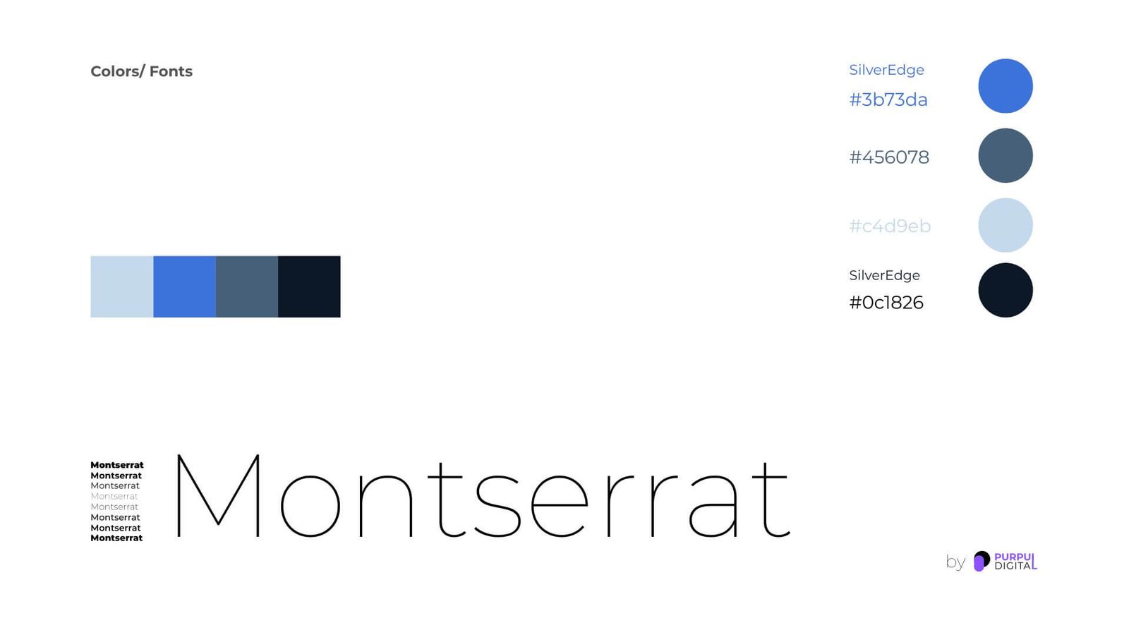 SilverEdge typography and color system